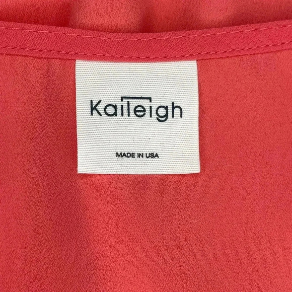 Kaileigh Peach Orange Top Flowy Women Size S - Picture 2 of 6